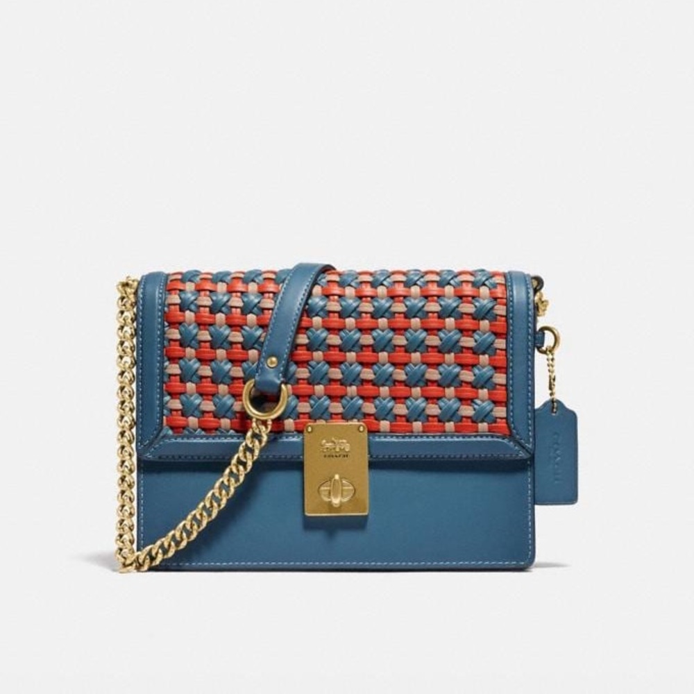COACH Hutton Shoulder Bag with Weaving